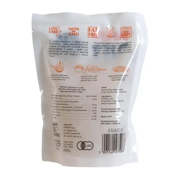 Fettuccine Shirataki Diet Pasta glutenfri 200 g